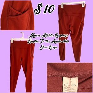 Mauve Athletic Leggings